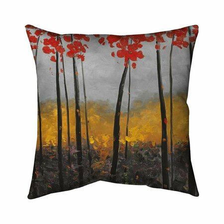 FONDO 20 x 20 in. Abstract Autumn Trees-Double Sided Print Indoor Pillow FO2798615